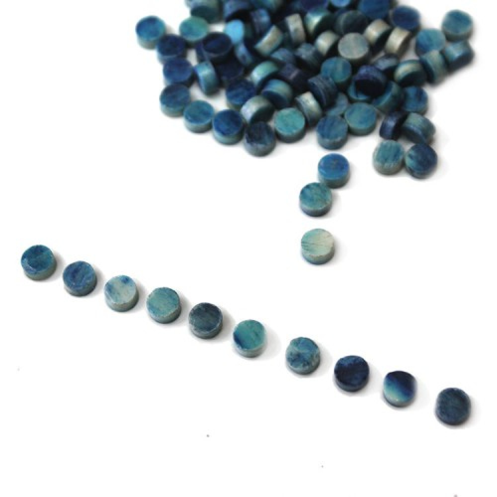RESIN DOT INLAYS BLUE SET OF 10